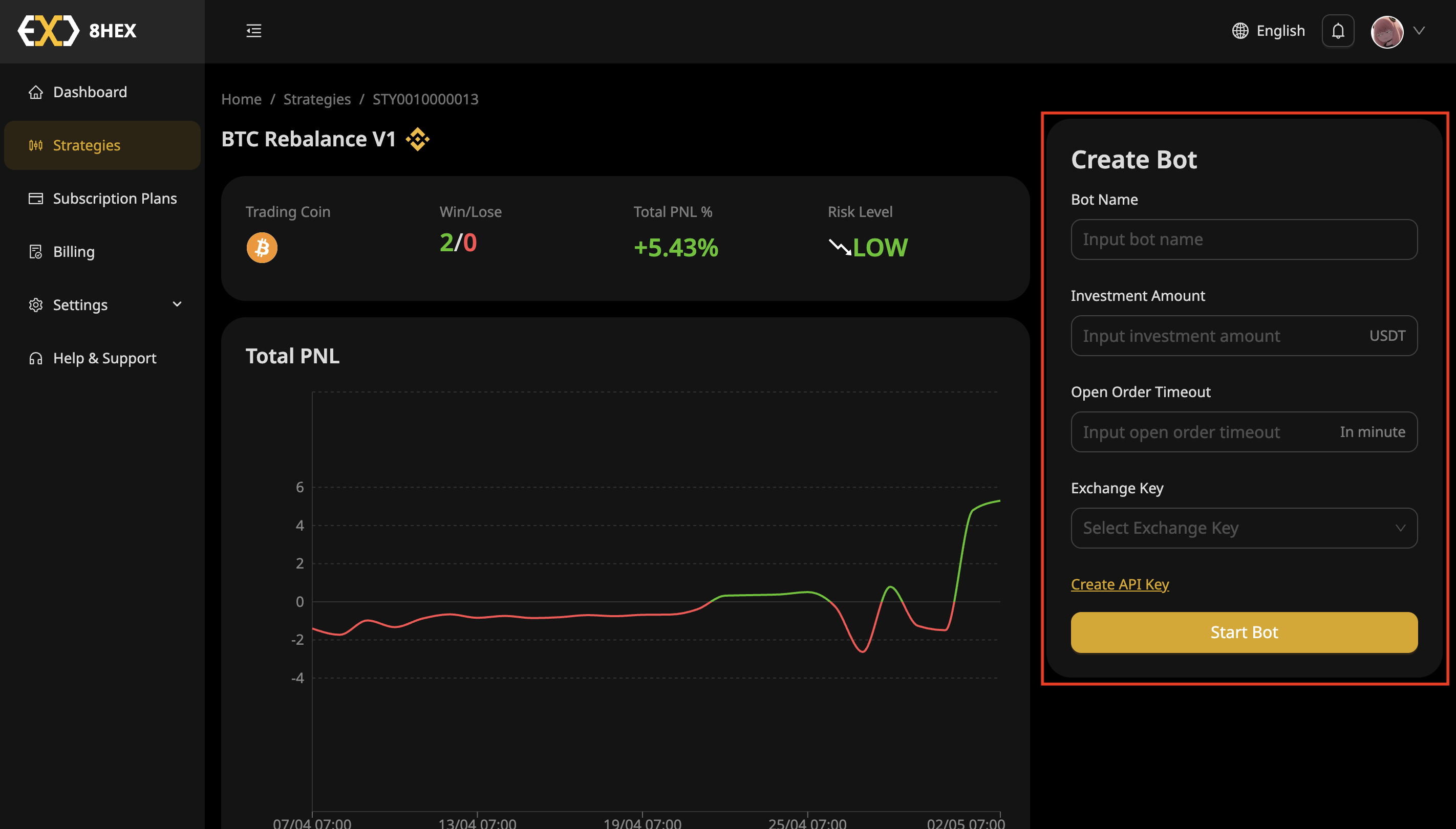 Enter Bot Configuration