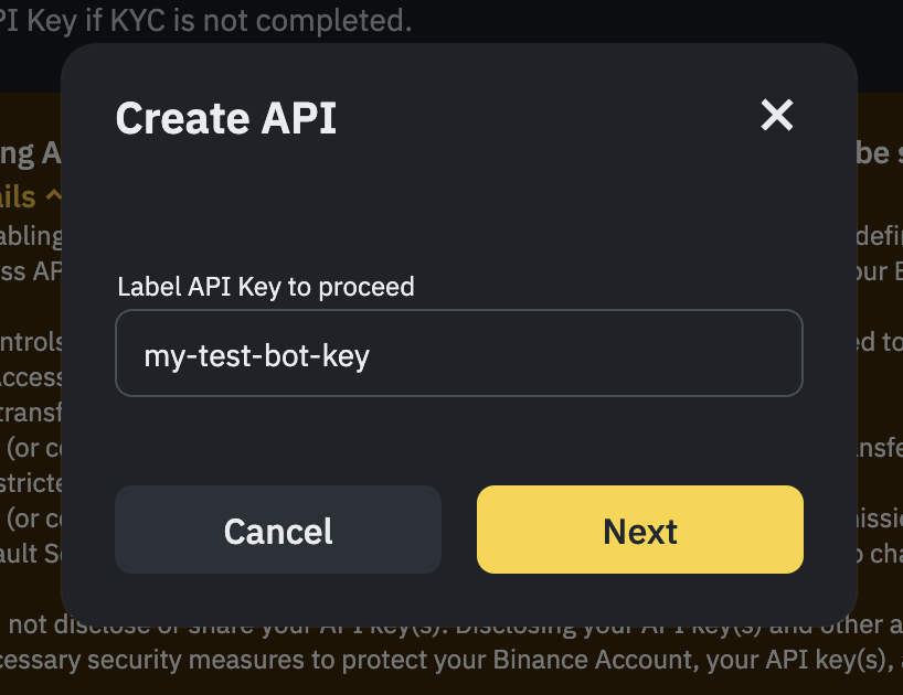 Enter API Key Name