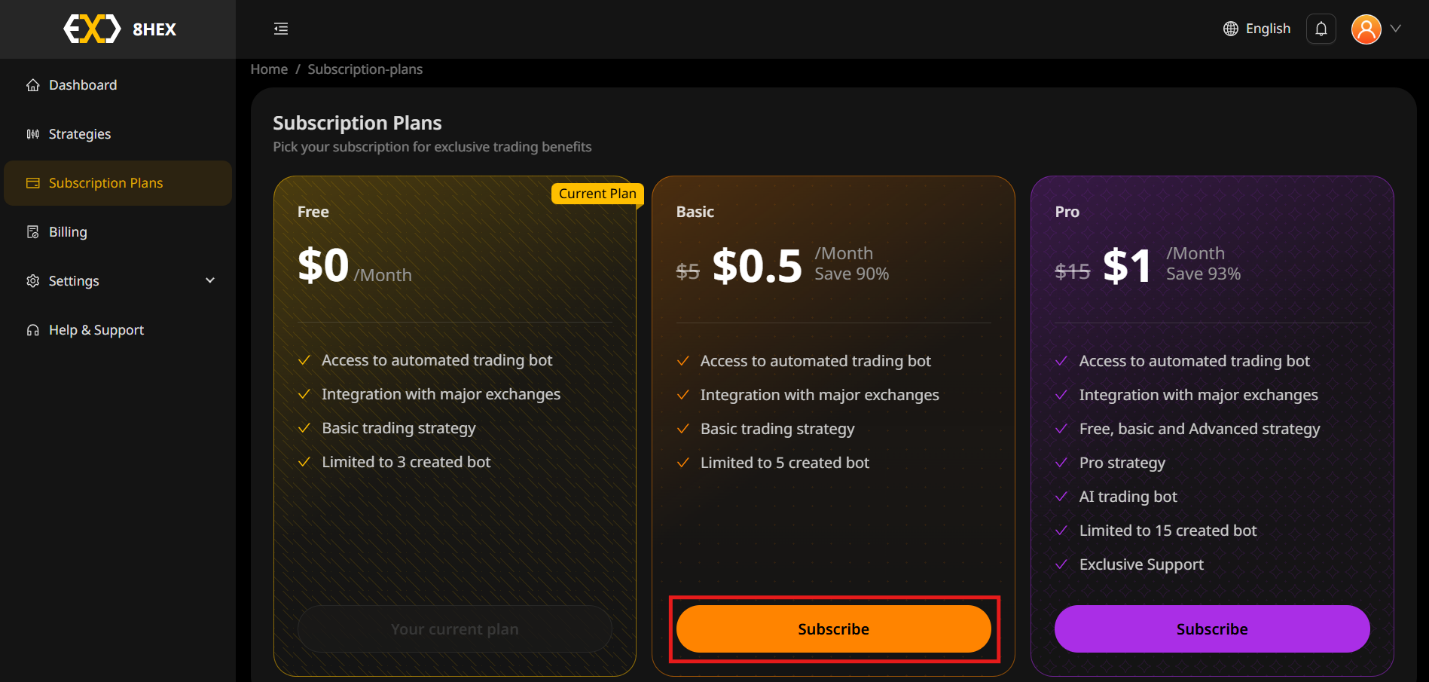 Basic Plan Dashboard